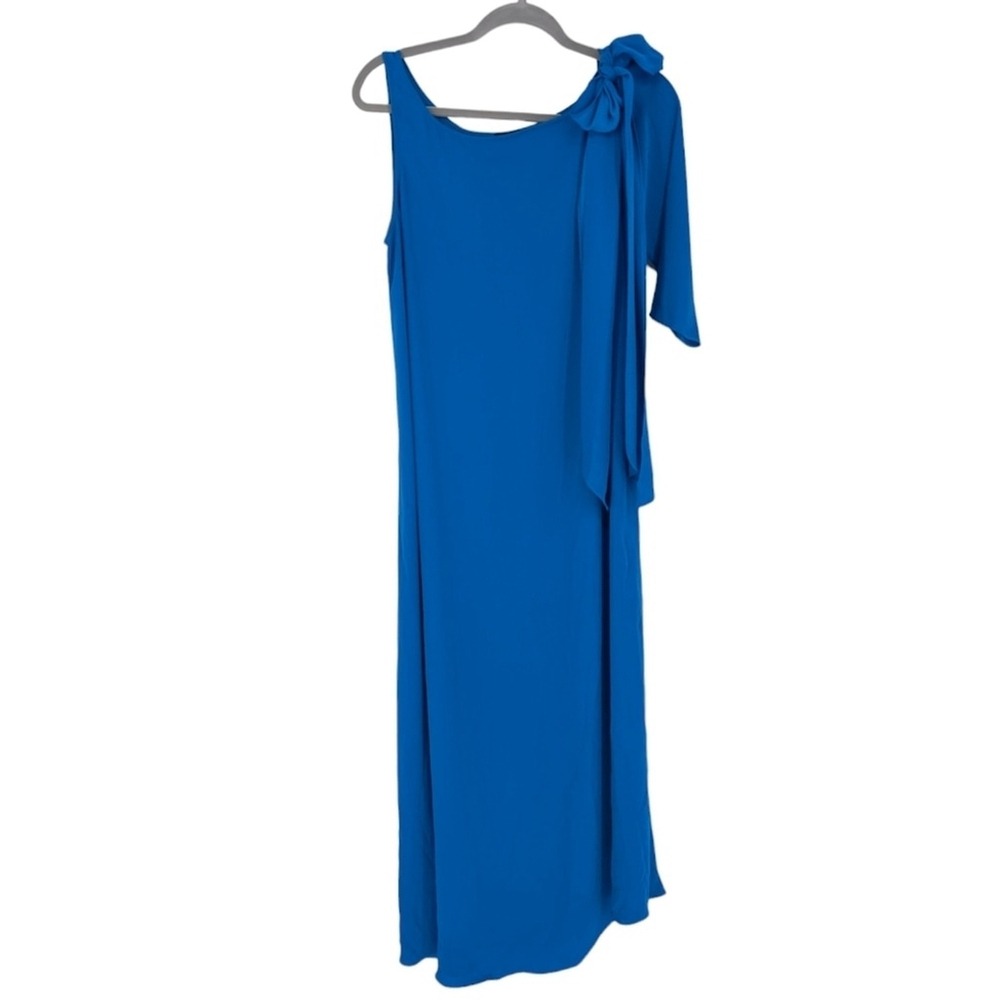 JAYGODFREY One Shoulder Maxi Dress Blue Size 6 - Picture 2 of 6
